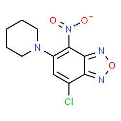 ChemSpider 2D Image | 7-CHLORO-4-NITRO-5-PIPERIDINO-2,1,3-BENZOXADIAZOLE | C11H11ClN4O3