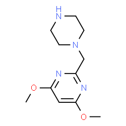 ChemSpider 2D Image | 4,6-Dimethoxy-2-(1-piperazinylmethyl)pyrimidine | C11H18N4O2