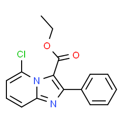 ChemSpider 2D Image | Ethyl 5-chloro-2-phenylimidazo[1,2-a]pyridine-3-carboxylate | C16H13ClN2O2