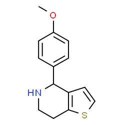 ChemSpider 2D Image | 4-(4-METHOXYPHENYL)-4H,5H,6H,7H-THIENO[3,2-C]PYRIDINE | C14H15NOS