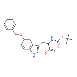 ChemSpider 2D Image | 5-(Benzyloxy)-N-{[(2-methyl-2-propanyl)oxy]carbonyl}tryptophan | C23H26N2O5
