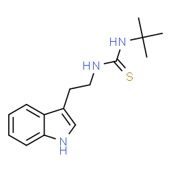 ChemSpider 2D Image | 3-tert-butyl-1-[2-(1H-indol-3-yl)ethyl]thiourea | C15H21N3S