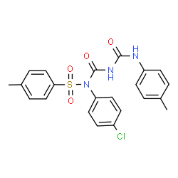 ChemSpider 2D Image | N-(4-Chlorophenyl)-4-methyl-N-{[(4-methylphenyl)carbamoyl]carbamoyl}benzenesulfonamide | C22H20ClN3O4S