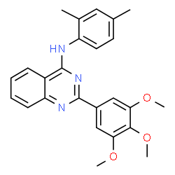 ChemSpider 2D Image | N-(2,4-Dimethylphenyl)-2-(3,4,5-trimethoxyphenyl)-4-quinazolinamine | C25H25N3O3