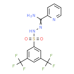 ChemSpider 2D Image | N'-{[3,5-Bis(trifluoromethyl)phenyl]sulfonyl}-2-pyridinecarbohydrazonamide | C14H10F6N4O2S