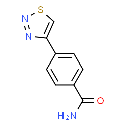 ChemSpider 2D Image | 4-(1,2,3-THIADIAZOL-4-YL)BENZAMIDE | C9H7N3OS