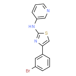 ChemSpider 2D Image | N2-(3-pyridyl)-4-(3-bromophenyl)-1,3-thiazol-2-amine | C14H10BrN3S