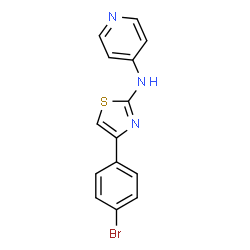 ChemSpider 2D Image | N-[4-(4-Bromophenyl)-1,3-thiazol-2-yl]-4-pyridinamine | C14H10BrN3S