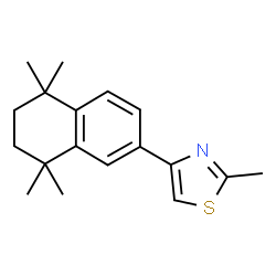 ChemSpider 2D Image | 2-Methyl-4-(5,5,8,8-tetramethyl-5,6,7,8-tetrahydro-2-naphthalenyl)-1,3-thiazole | C18H23NS