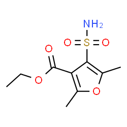 ChemSpider 2D Image | Ethyl 2,5-dimethyl-4-sulfamoyl-3-furoate | C9H13NO5S