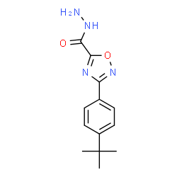 ChemSpider 2D Image | 3-[4-(tert-butyl)phenyl]-1,2,4-oxadiazole-5-carbohydrazide | C13H16N4O2