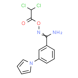 ChemSpider 2D Image | [Imino[3-(1H-pyrrol-1-yl)phenyl]methyl]azanyl 2,2-dichloroacetate | C13H11Cl2N3O2