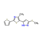 InChI=1/C12H11N3S3/c1-7-11(8-6-10(16-2)15-14-8)18-12(13-7)9-4-3-5-17-9/h3-6H,1-2H3,(H,14,15)