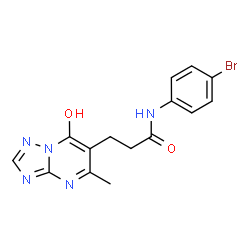 ChemSpider 2D Image | N-(4-Bromophenyl)-3-(7-hydroxy-5-methyl[1,2,4]triazolo[1,5-a]pyrimidin-6-yl)propanamide | C15H14BrN5O2