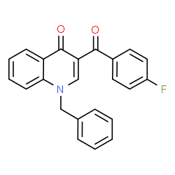 ChemSpider 2D Image | 1-Benzyl-3-(4-fluorobenzoyl)-4(1H)-quinolinone | C23H16FNO2