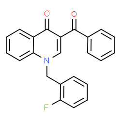 ChemSpider 2D Image | 3-Benzoyl-1-(2-fluorobenzyl)-4(1H)-quinolinone | C23H16FNO2