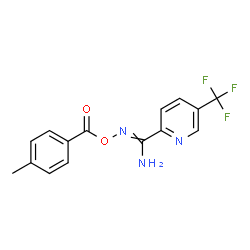 ChemSpider 2D Image | O2-(4-methylbenzoyl)-5-(trifluoromethyl)pyridine-2-carbohydroximamide | C15H12F3N3O2