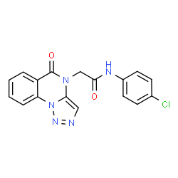 ChemSpider 2D Image | N-(4-Chlorophenyl)-2-(5-oxo[1,2,3]triazolo[1,5-a]quinazolin-4(5H)-yl)acetamide | C17H12ClN5O2