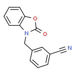 ChemSpider 2D Image | 3-[(2-Oxo-1,3-benzoxazol-3(2H)-yl)methyl]benzonitrile | C15H10N2O2