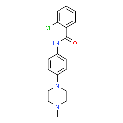 ChemSpider 2D Image | 2-chloro-N-[4-(4-methylpiperazino)phenyl]benzamide | C18H20ClN3O