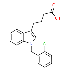 ChemSpider 2D Image | 4-[1-(2-Chlorobenzyl)-1H-indol-3-yl]butanoic acid | C19H18ClNO2