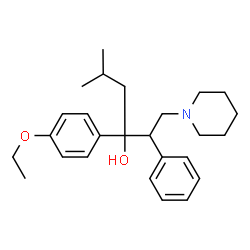 ChemSpider 2D Image | 3-(4-Ethoxyphenyl)-5-methyl-2-phenyl-1-(1-piperidinyl)-3-hexanol | C26H37NO2