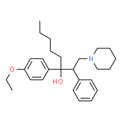 ChemSpider 2D Image | 3-(4-Ethoxyphenyl)-2-phenyl-1-(1-piperidinyl)-3-octanol | C27H39NO2