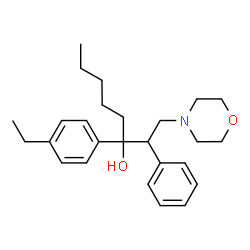 ChemSpider 2D Image | 3-(4-Ethylphenyl)-1-(4-morpholinyl)-2-phenyl-3-octanol | C26H37NO2