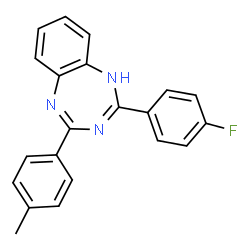 ChemSpider 2D Image | 2-(4-Fluorophenyl)-4-(4-methylphenyl)-1H-1,3,5-benzotriazepine | C21H16FN3