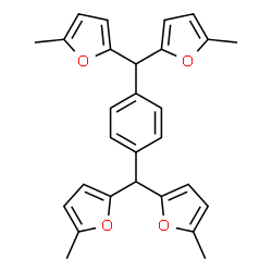 ChemSpider 2D Image | 2,2',2'',2'''-(1,4-Phenylenedimethanetriyl)tetrakis(5-methylfuran) | C28H26O4