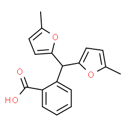 ChemSpider 2D Image | 2-[Bis(5-methyl-2-furyl)methyl]benzoic acid | C18H16O4