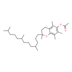 ChemSpider 2D Image | 2,5,7,8-Tetramethyl-2-(4,8,12-trimethyltridecyl)-6-chromanol Acetate | C31H52O3