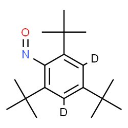 ChemSpider 2D Image | 1,3,5-Tris(2-methyl-2-propanyl)-2-nitroso(~2~H_2_)benzene | C18H27D2NO