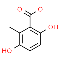 ChemSpider 2D Image | 3,6-Dihydroxy-2-methylbenzoic acid | C8H8O4
