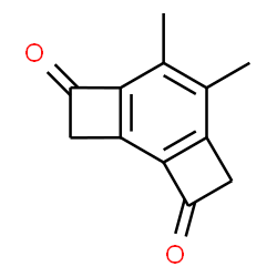 ChemSpider 2D Image | 6,7-Dimethyltricyclo[6.2.0.0~2,5~]deca-1,5,7-triene-3,9-dione | C12H10O2