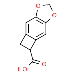 ChemSpider 2D Image | 5,6-Dihydrocyclobuta[f][1,3]benzodioxole-5-carboxylic acid | C10H8O4