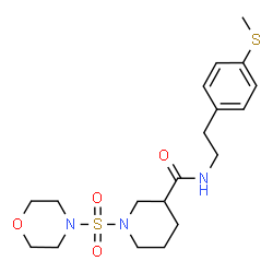 ChemSpider 2D Image | N-{2-[4-(Methylsulfanyl)phenyl]ethyl}-1-(4-morpholinylsulfonyl)-3-piperidinecarboxamide | C19H29N3O4S2