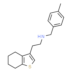 ChemSpider 2D Image | N-(4-Methylbenzyl)-2-(4,5,6,7-tetrahydro-1-benzothiophen-3-yl)ethanamine | C18H23NS