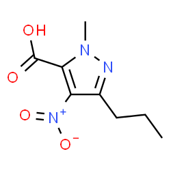 ChemSpider 2D Image | 1-Methyl-4-nitro-3-propyl-1H-pyrazole-5-carboxylic acid | C8H11N3O4
