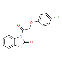 ChemSpider 2D Image | 3-[(4-Chlorophenoxy)acetyl]-1,3-benzothiazol-2(3H)-one | C15H10ClNO3S