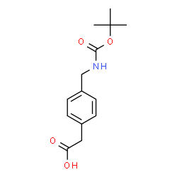 ChemSpider 2D Image | 4-Boc-aminomethylphenylacetic acid | C14H19NO4
