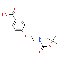 ChemSpider 2D Image | 4-[2-(Boc-amino)ethoxy]-benzoic acid | C14H19NO5