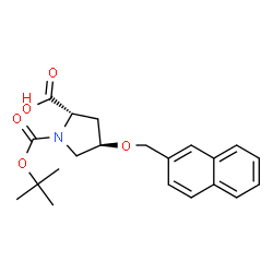 ChemSpider 2D Image | (2S,4R)-BOC-4-(2-NAPHTHYLMETHOXY)-PYRROLIDINE-2-CARBOXYLIC ACID | C21H25NO5