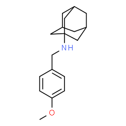 ChemSpider 2D Image | N-(4-Methoxybenzyl)-1-adamantanamine | C18H25NO