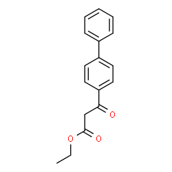 ChemSpider 2D Image | ethyl 3-(4-biphenyl)-3-oxopropanoate | C17H16O3