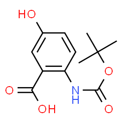 ChemSpider 2D Image | N-Boc-5-hydroxyanthranilic acid | C12H15NO5