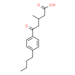ChemSpider 2D Image | 5-(4-Butylphenyl)-3-methyl-5-oxopentanoic acid | C16H22O3