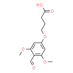 ChemSpider 2D Image | 4-(4-Formyl-3,5-dimethoxyphenoxy)butanoic acid | C13H16O6