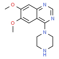 ChemSpider 2D Image | 6,7-dimethoxy-4-piperazin-1-ylquinazoline | C14H18N4O2