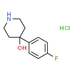 ChemSpider 2D Image | 4-(4-Fluorophenyl)piperidin-4-ol hydrochloride | C11H15ClFNO